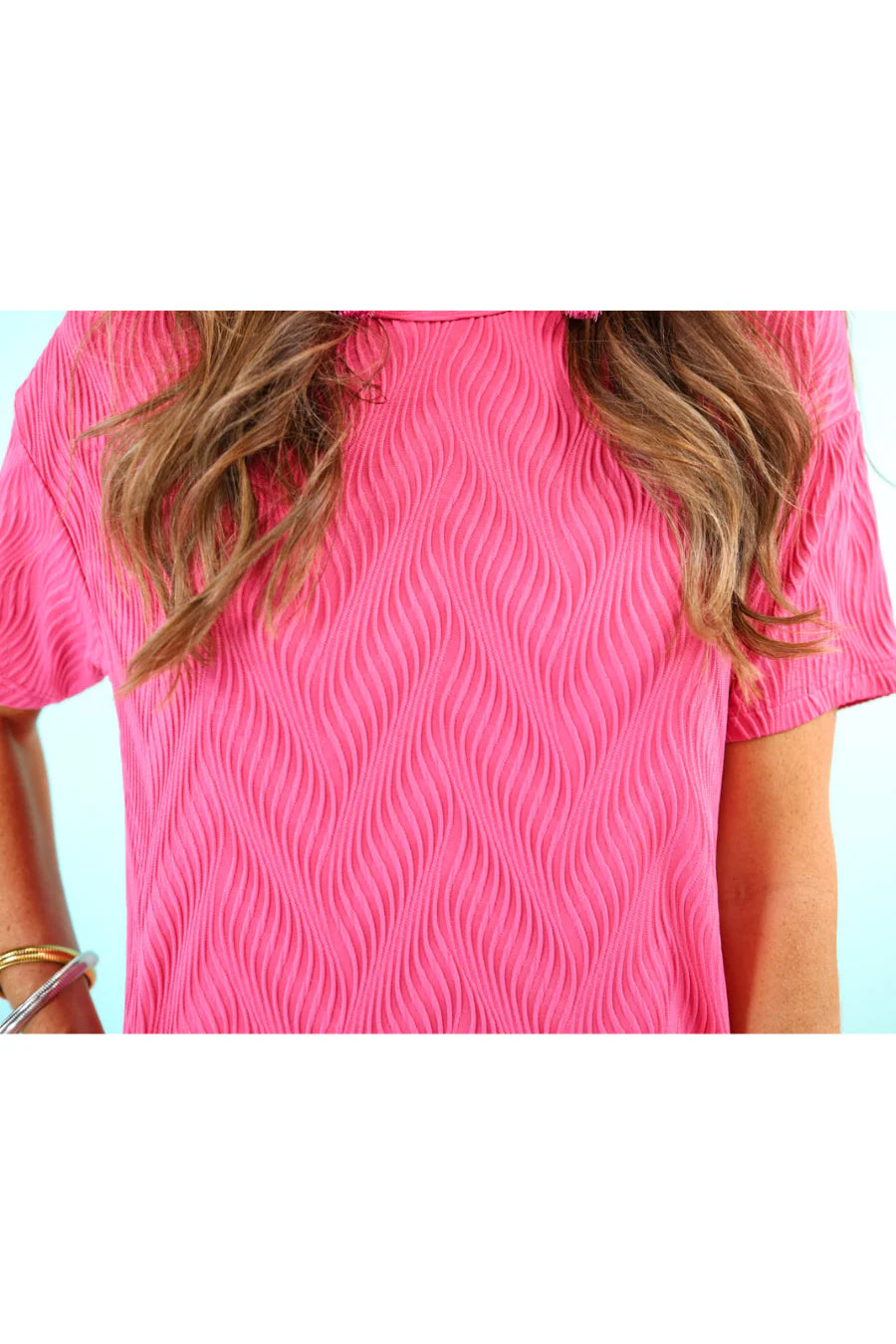 Ava Textured Dress Hibiscus & Vine