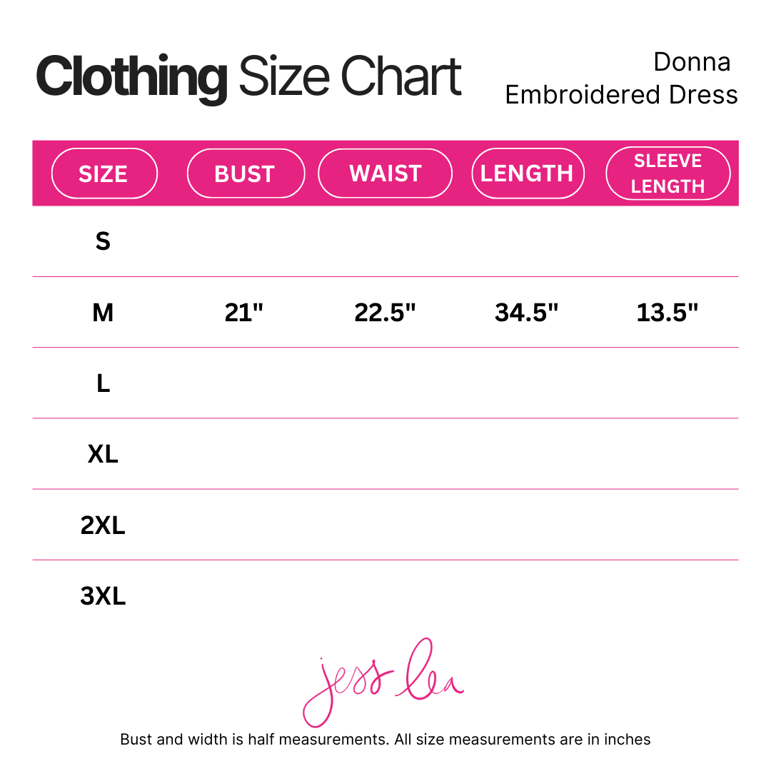 PREORDER-Donna Embroidered Dress