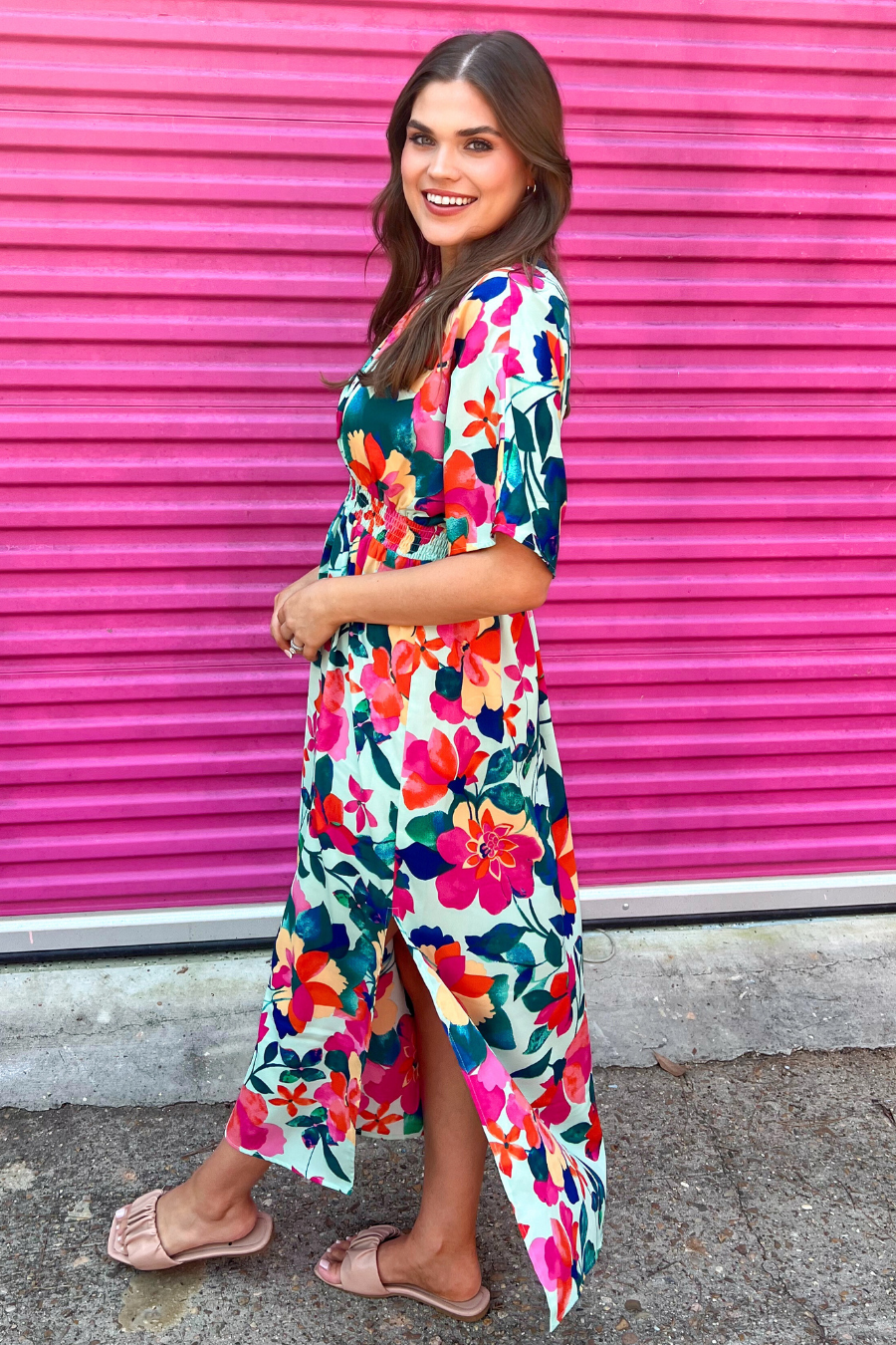 PREORDER-Ocean Mist Floral Dress