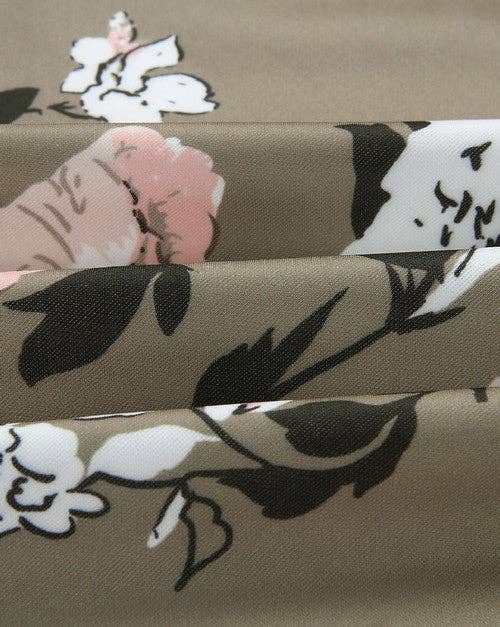 Floral Printed Zip Up Bomber Jacket - Hibiscus & Vine