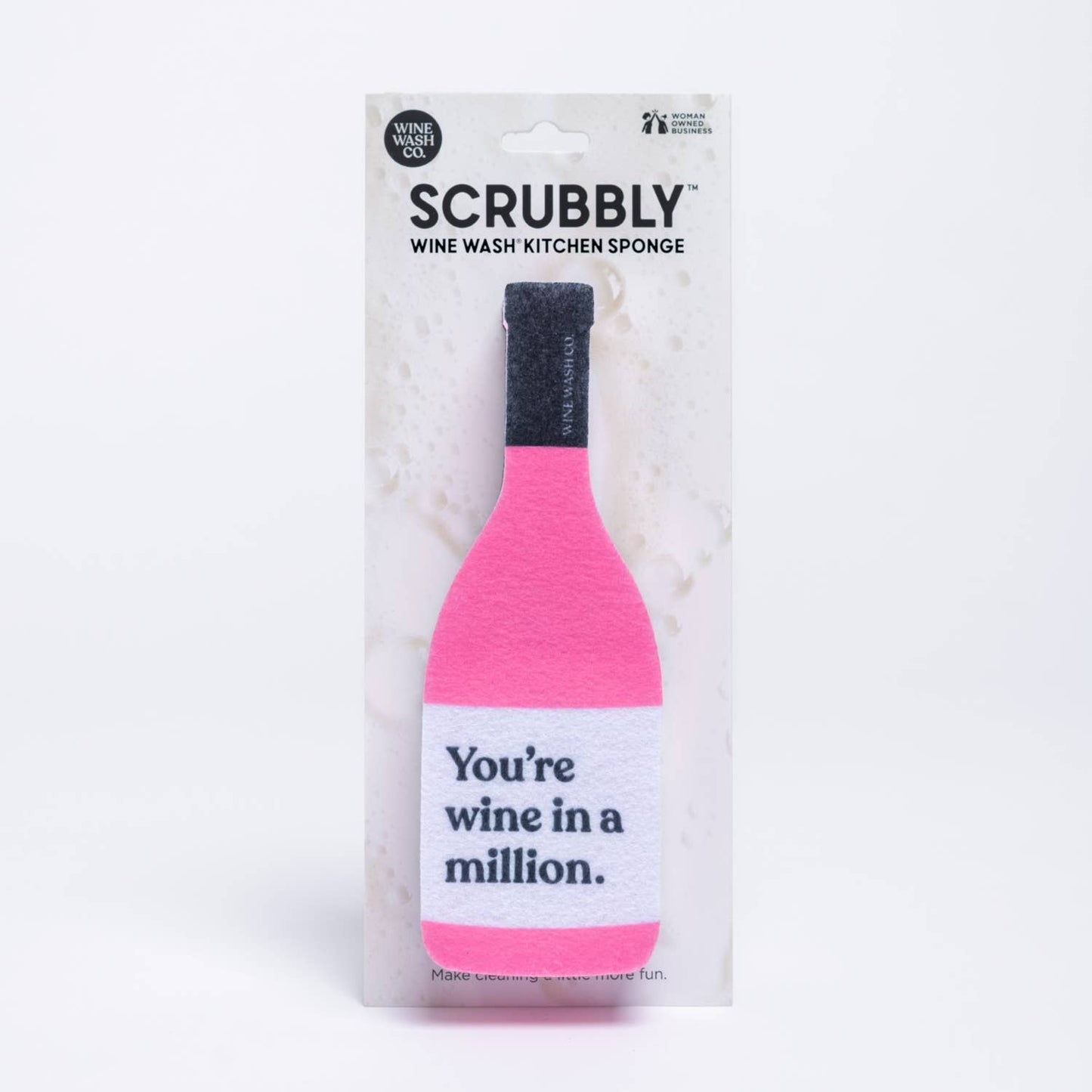 hot pink champagne scrubbly sponge