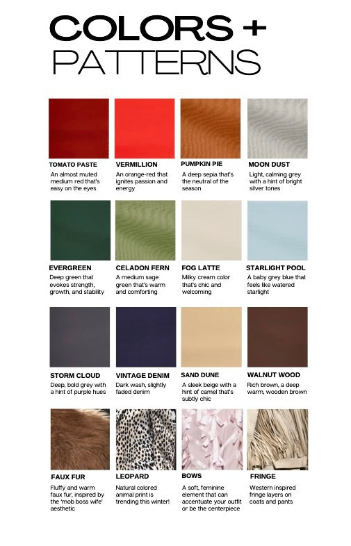 colors and patterns for fall and winter 2024