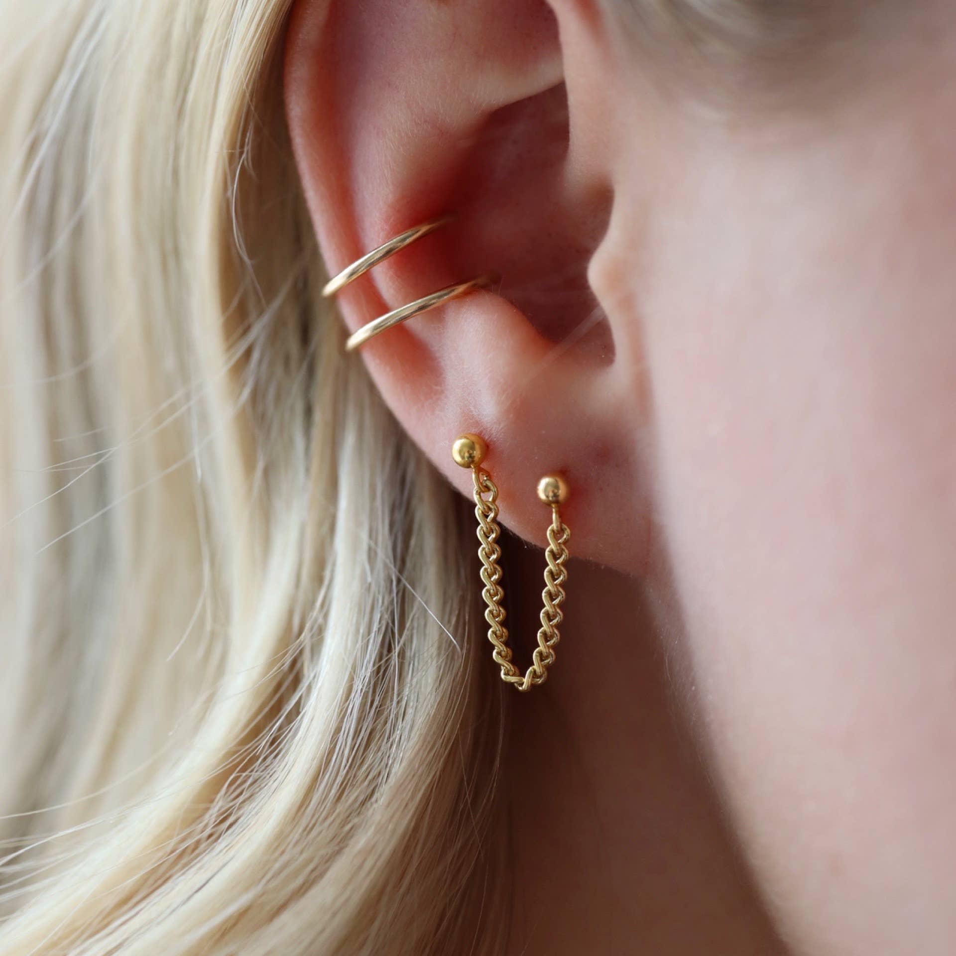 Double Wrap Ear Cuff - Hibiscus & Vine