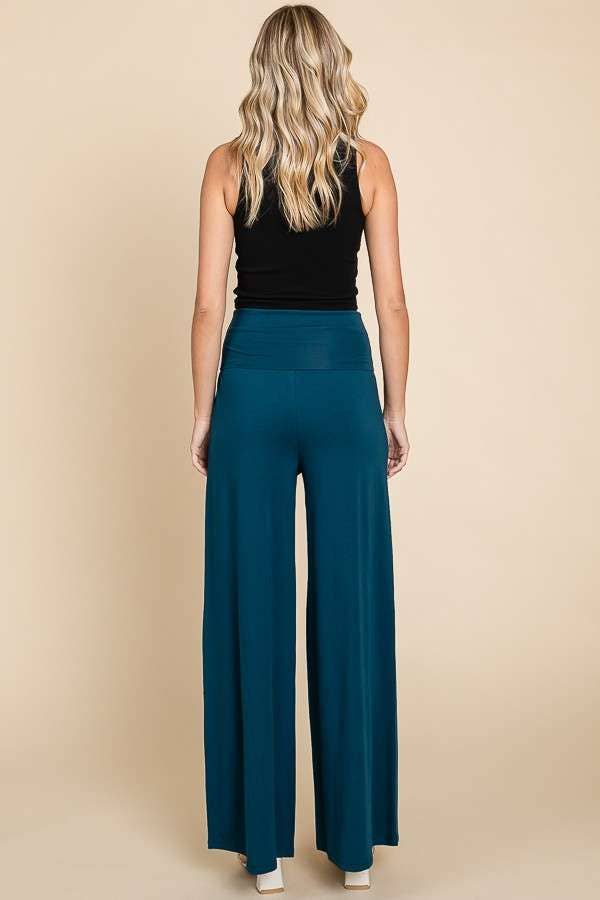 Foldable Waist Band Palazzo Pants