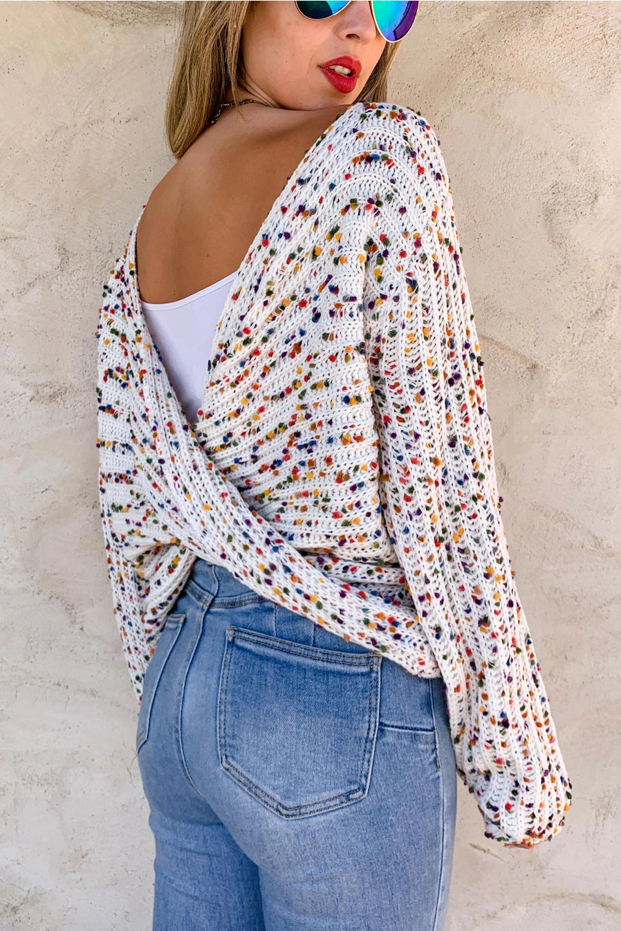 Popcorn Knot Sweater - Hibiscus & Vine