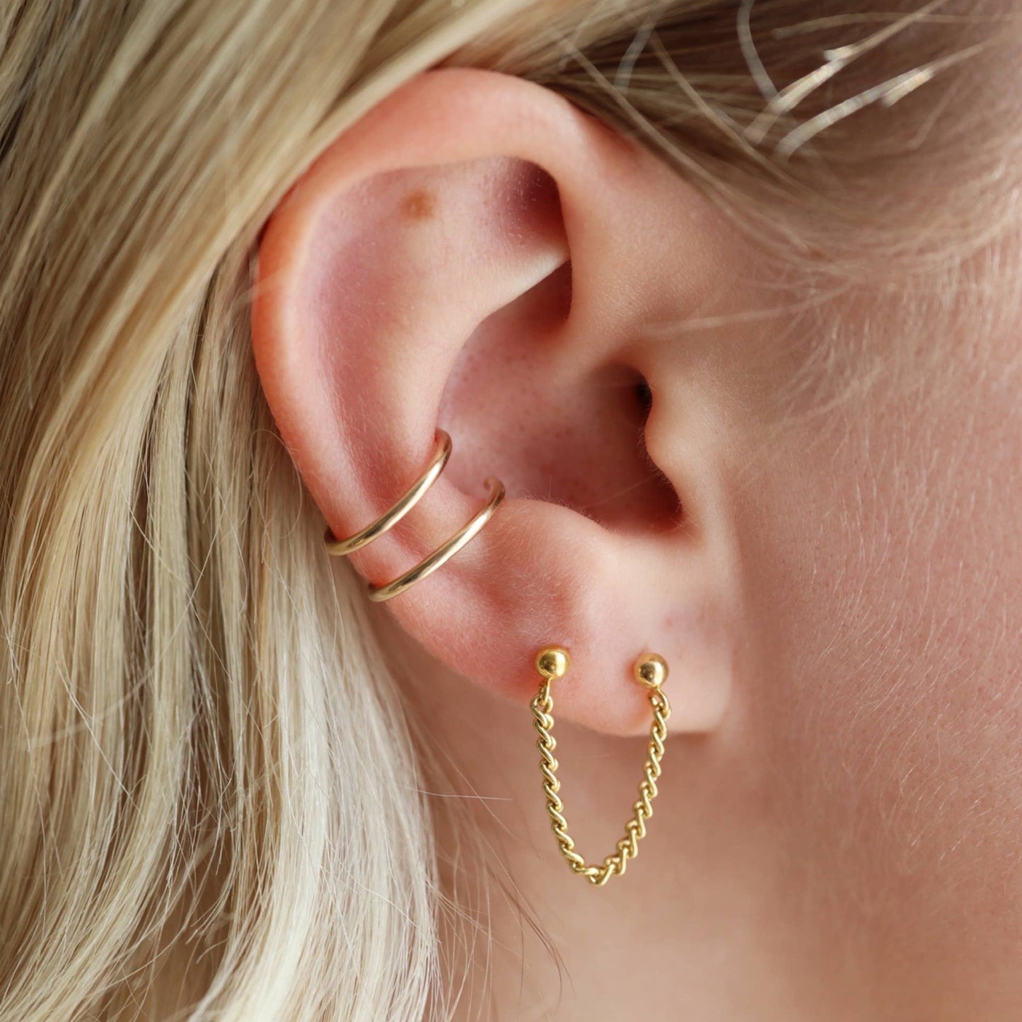 Double Wrap Ear Cuff - Hibiscus & Vine