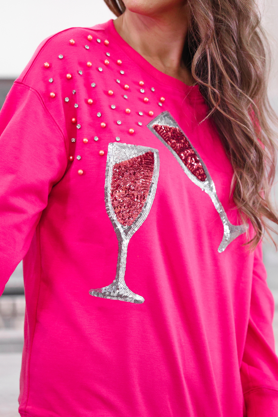 PREORDER-Pop The Champagne Sequin Top