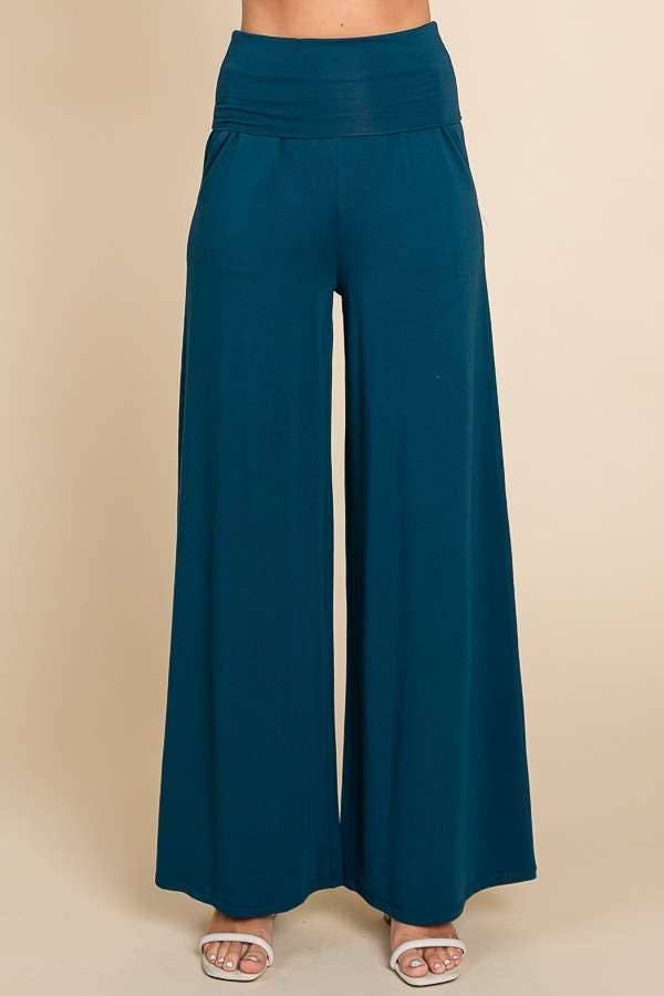 Foldable Waist Band Palazzo Pants