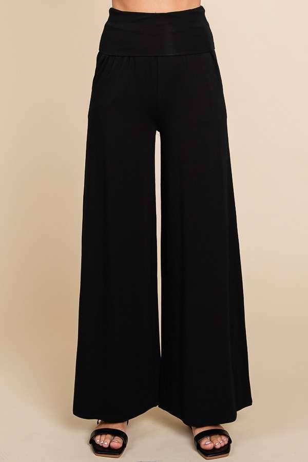 Foldable Waist Band Palazzo Pants